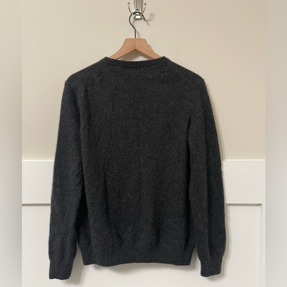 Mantovani Studio Italian Cashmere Luxurious Charcoal Gray Sweater Size Large - Picture 6 of 7